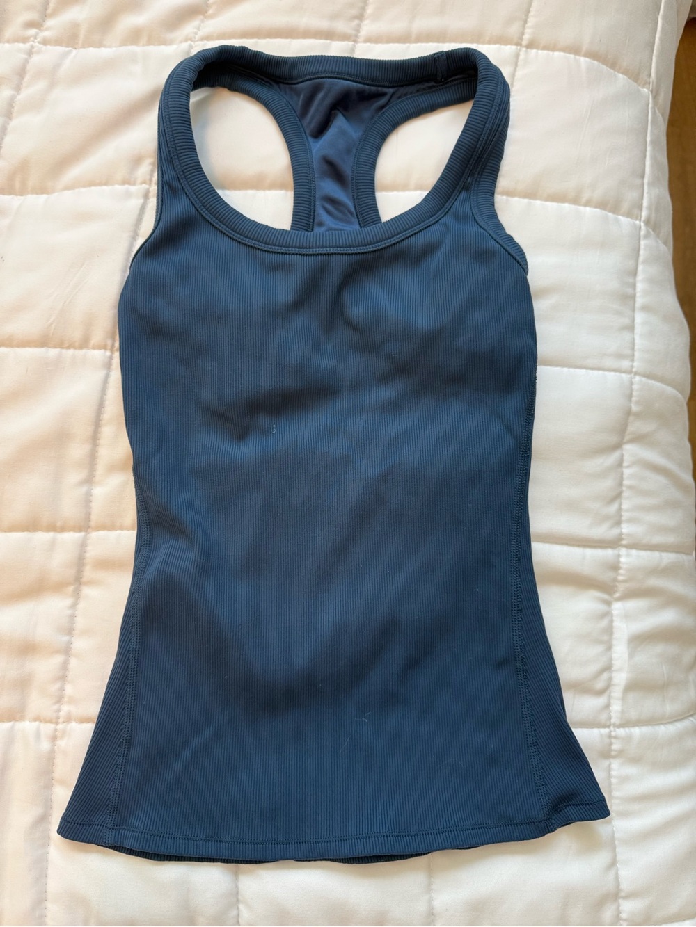 Alo Yoga Ribbed Support Tank Dark Blue Sz XS
